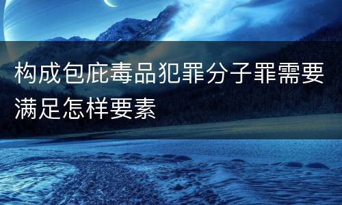 构成包庇毒品犯罪分子罪需要满足怎样要素