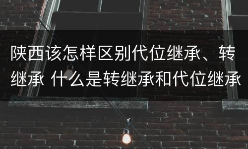 陕西该怎样区别代位继承、转继承 什么是转继承和代位继承