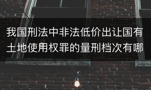 我国刑法中非法低价出让国有土地使用权罪的量刑档次有哪些