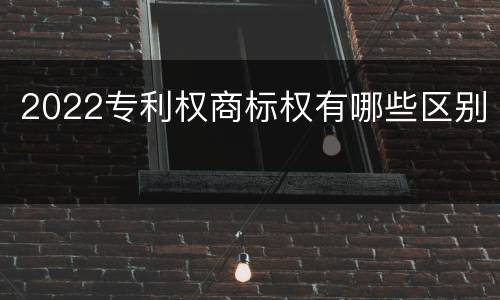 2022专利权商标权有哪些区别