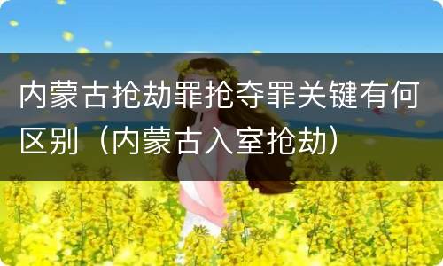 内蒙古抢劫罪抢夺罪关键有何区别（内蒙古入室抢劫）