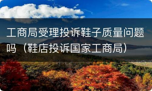 工商局受理投诉鞋子质量问题吗（鞋店投诉国家工商局）
