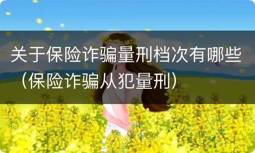 关于保险诈骗量刑档次有哪些（保险诈骗从犯量刑）