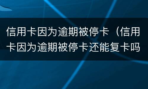 信用卡因为逾期被停卡（信用卡因为逾期被停卡还能复卡吗）