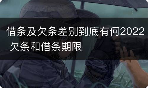 借条及欠条差别到底有何2022 欠条和借条期限