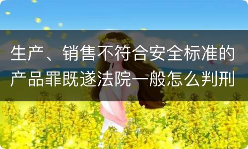 生产、销售不符合安全标准的产品罪既遂法院一般怎么判刑