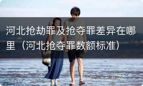 河北抢劫罪及抢夺罪差异在哪里（河北抢夺罪数额标准）