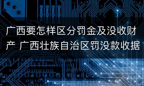 广西要怎样区分罚金及没收财产 广西壮族自治区罚没款收据