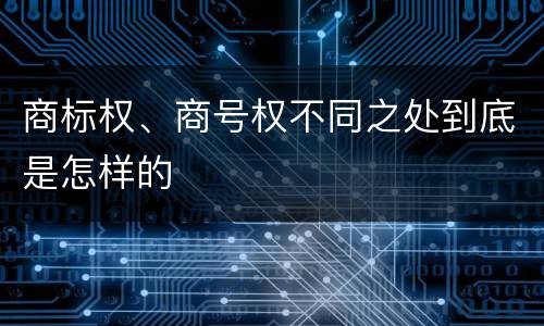 商标权、商号权不同之处到底是怎样的