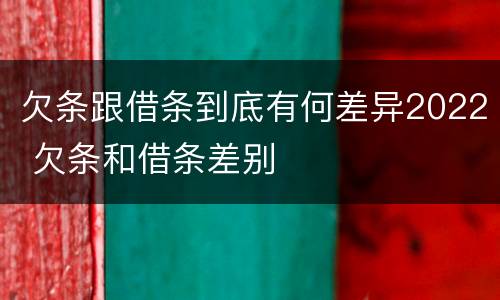 欠条跟借条到底有何差异2022 欠条和借条差别