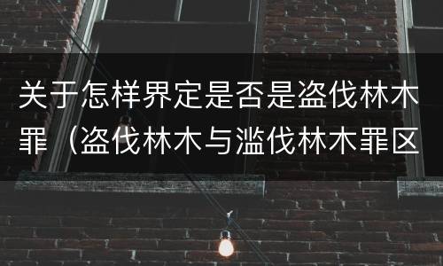 关于怎样界定是否是盗伐林木罪（盗伐林木与滥伐林木罪区别）