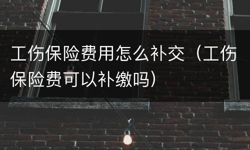 工伤保险费用怎么补交（工伤保险费可以补缴吗）