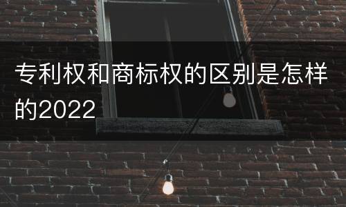 专利权和商标权的区别是怎样的2022