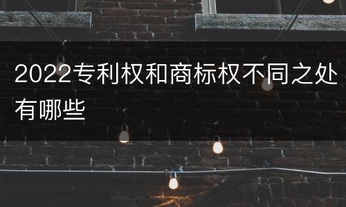 2022专利权和商标权不同之处有哪些