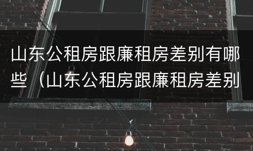山东公租房跟廉租房差别有哪些（山东公租房跟廉租房差别有哪些政策）