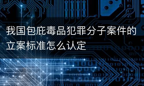 我国包庇毒品犯罪分子案件的立案标准怎么认定