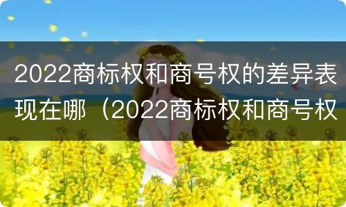 2022商标权和商号权的差异表现在哪（2022商标权和商号权的差异表现在哪方面）