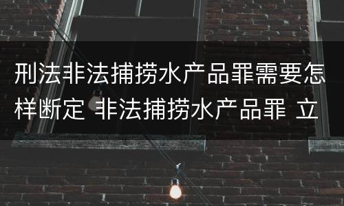 刑法非法捕捞水产品罪需要怎样断定 非法捕捞水产品罪 立案标准