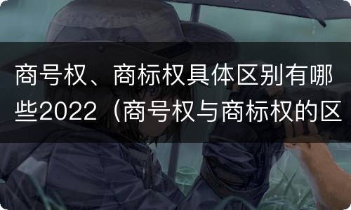 商号权、商标权具体区别有哪些2022（商号权与商标权的区别）