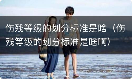 伤残等级的划分标准是啥（伤残等级的划分标准是啥啊）