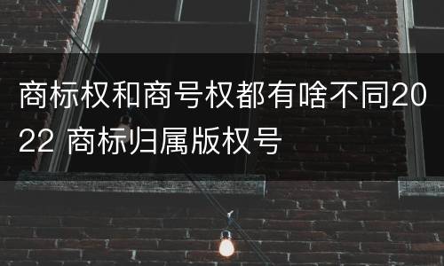 商标权和商号权都有啥不同2022 商标归属版权号