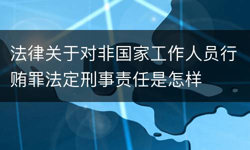 法律关于对非国家工作人员行贿罪法定刑事责任是怎样