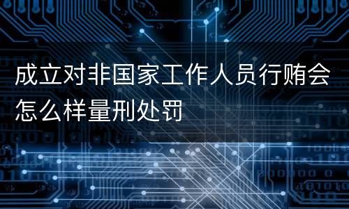 成立对非国家工作人员行贿会怎么样量刑处罚