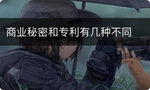 商业秘密和专利有几种不同