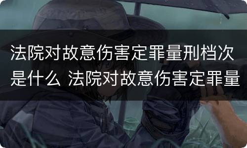 法院对故意伤害定罪量刑档次是什么 法院对故意伤害定罪量刑档次是什么标准