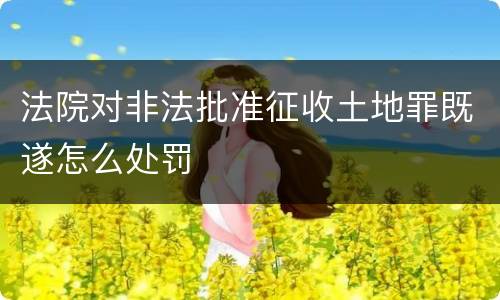 法院对非法批准征收土地罪既遂怎么处罚