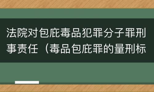 法院对包庇毒品犯罪分子罪刑事责任（毒品包庇罪的量刑标准）