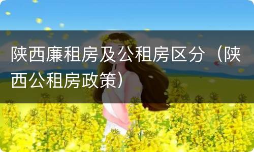 陕西廉租房及公租房区分（陕西公租房政策）