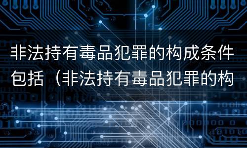 非法持有毒品犯罪的构成条件包括（非法持有毒品犯罪的构成条件包括哪些）