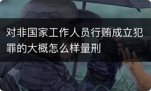 对非国家工作人员行贿成立犯罪的大概怎么样量刑