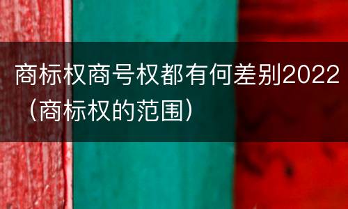 商标权商号权都有何差别2022（商标权的范围）