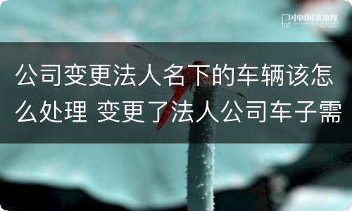公司变更法人名下的车辆该怎么处理 变更了法人公司车子需要什么手续