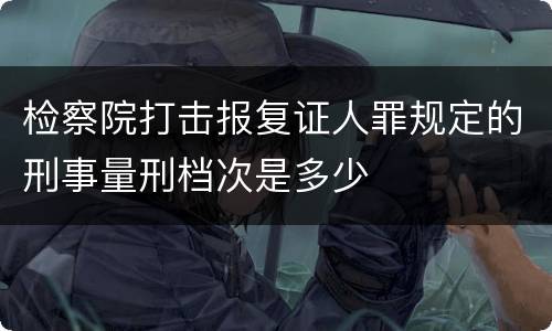 检察院打击报复证人罪规定的刑事量刑档次是多少