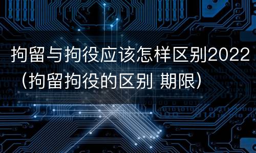 拘留与拘役应该怎样区别2022（拘留拘役的区别 期限）