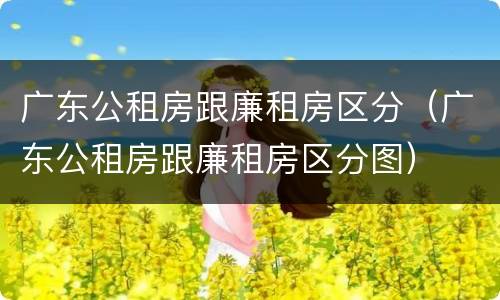 广东公租房跟廉租房区分（广东公租房跟廉租房区分图）