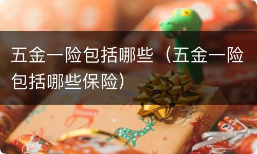 五金一险包括哪些（五金一险包括哪些保险）