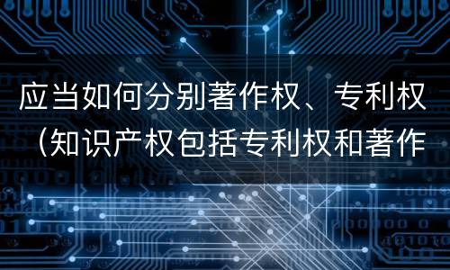 应当如何分别著作权、专利权（知识产权包括专利权和著作权吗）