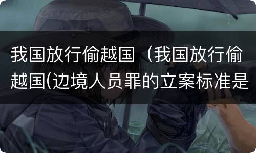 我国放行偷越国（我国放行偷越国(边境人员罪的立案标准是怎么规定）