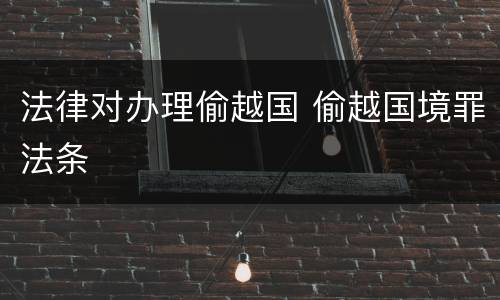 法律对办理偷越国 偷越国境罪法条