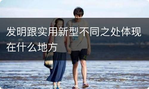 发明跟实用新型不同之处体现在什么地方