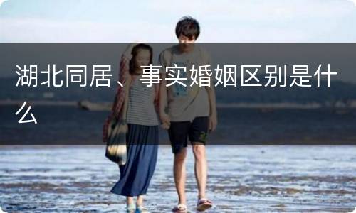 湖北同居、事实婚姻区别是什么