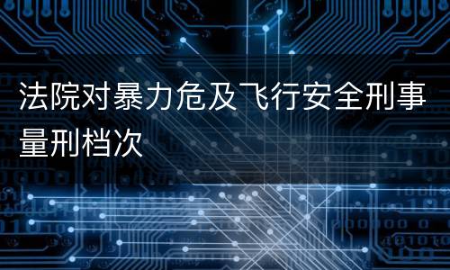 法院对暴力危及飞行安全刑事量刑档次