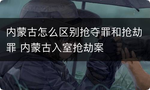 内蒙古怎么区别抢夺罪和抢劫罪 内蒙古入室抢劫案