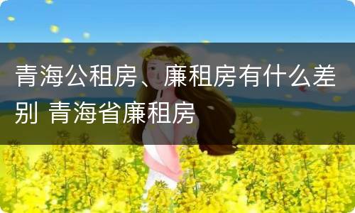 青海公租房、廉租房有什么差别 青海省廉租房