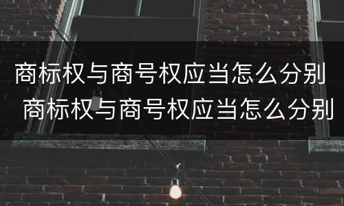 商标权与商号权应当怎么分别 商标权与商号权应当怎么分别确认