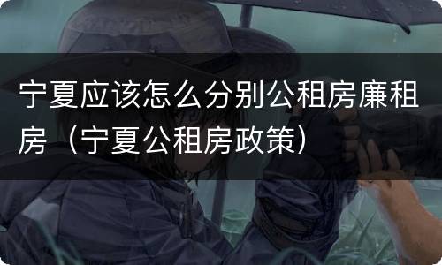 宁夏应该怎么分别公租房廉租房（宁夏公租房政策）